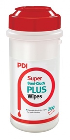 PDI Super Sani Cloth Plus Chusteczki do dezynfekcji powierzchni i sprzętu, tuba 200 szt 
