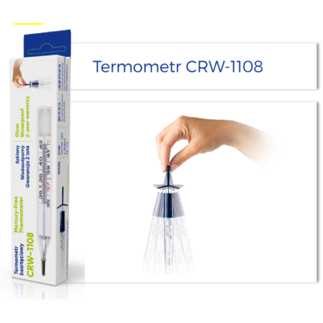 Termometr szklany bezrtęciowy, wodoodporny CRW-1108, op. 1 szt 