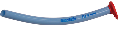 Rurka nosowo-gardłowa niebieska z zabezpieczeniem 5 mm, znacznik szary, 1 szt 