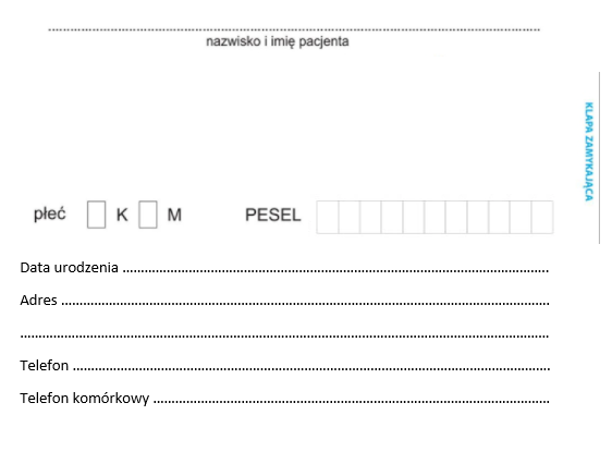 Koperta na dokumentację medyczną pacjenta B5 HK 90g biała, 1 szt 