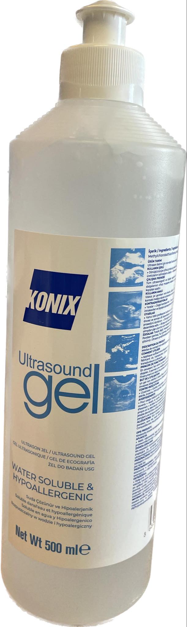 Żel do USG Profi Line/Konix przezroczysty, 500 ml 