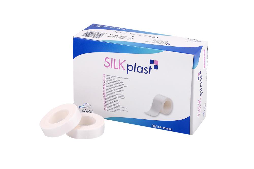 SILKplast Przylepiec mocujący ze sztucznego jedwabiu 2,5cm x 9,14m, 1 szt.