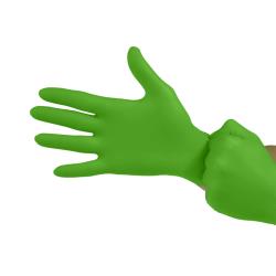 Rękawice nitrylowe - zielone - roz. XL - 100 szt.