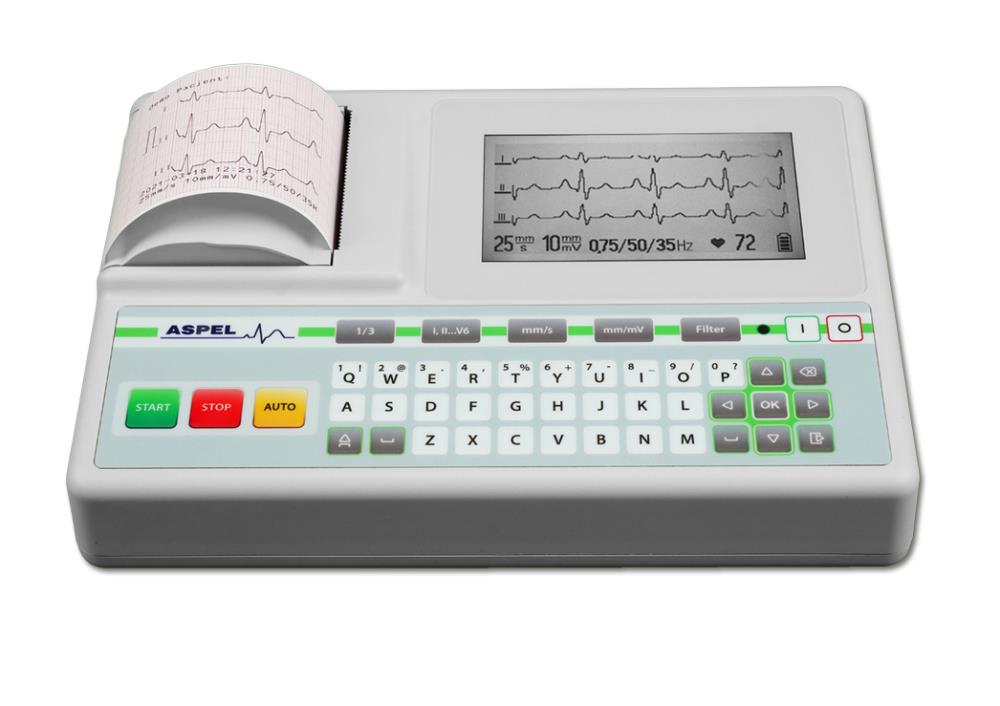 Aparat EKG Elektrokardiograf  ASPEL ECG GREEN v.05.101 