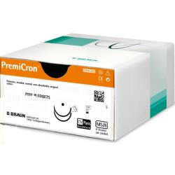 Szwy chirurgiczne PremiCron® 4/0 (1,5) DS 19mm, dł. szwu 45 cm - zielone - niewchłanialne - 36 szt.
