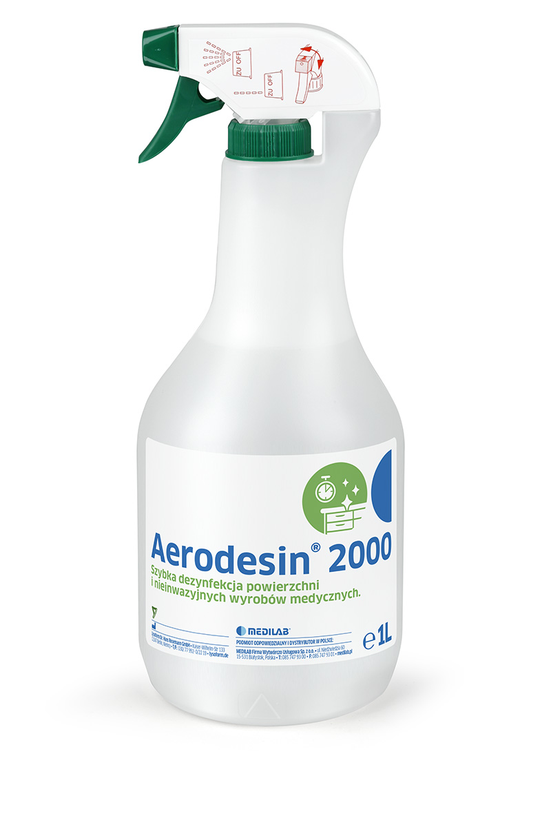 Aerodesin 2000 płyn do dezynfekcji butelka 1 litr ze spryskiwaczem