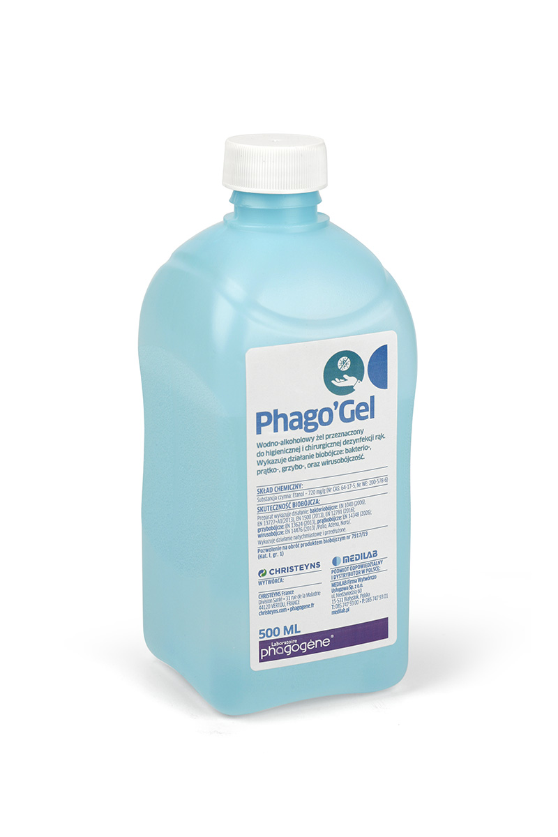 Phago'Gel wodno-alkoholowy preparat do dezynfekcji rąk, 500 ml 