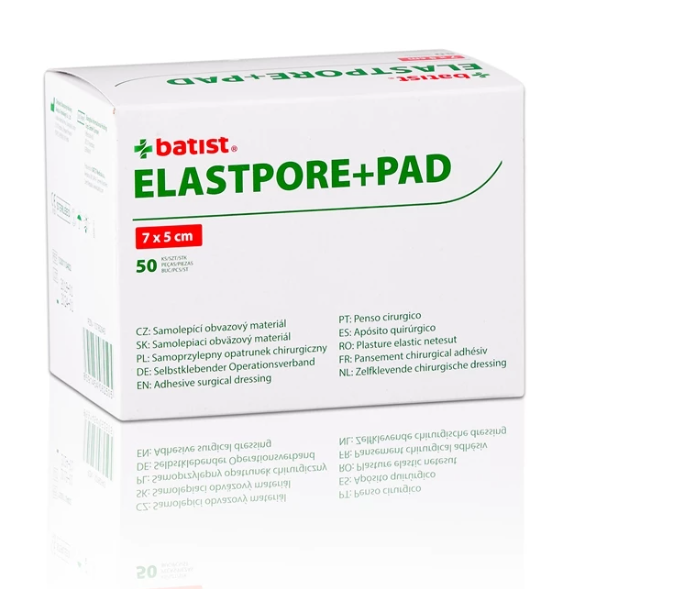 Elastpore+PAD Opatrunek chirurgiczny z wkładem chłonnym 5 x 7 cm, 50 szt.