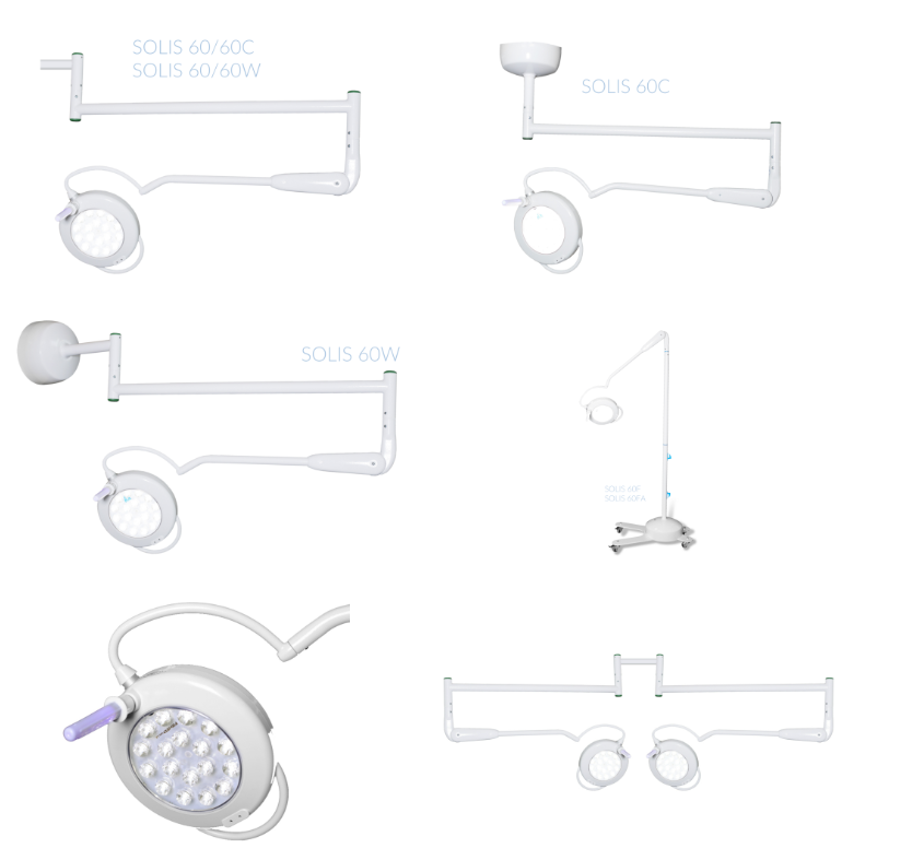 Lampa zabiegowa sufitowa SOLIS 60 C