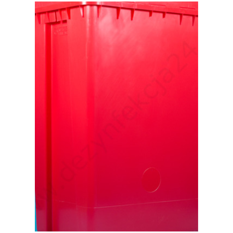 Pojemnik na odpady medyczne 60l (czerwony) prostokątny + pokrywa