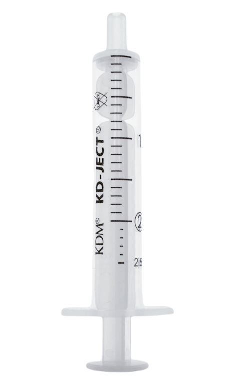 Strzykawka 2-częściowa Luer KD-JECT - 2 ml, 100szt.