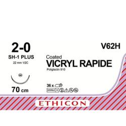 Vicryl wchł. pleciony, igła odw.tn 19mm 3/8 koła, 75cm niebarwiony, 4/0, op. 12 szt.