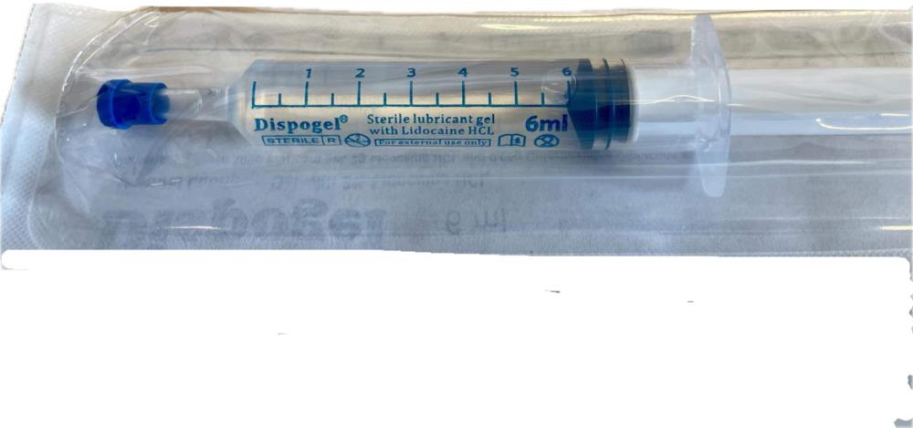 Dispogel - nawilżający żel do cewnikowania z lidokainą HCL 2%,  6 ml, 1 szt.