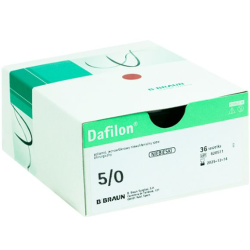 Dafilon® 3/8 koła 5/0 75CM DS16 - niebieski - niewchłanialne - 36 szt.