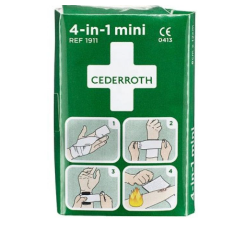 Zestaw opatrunkowy do tamowania krwi CEDERROTH 4-in-1 MINI