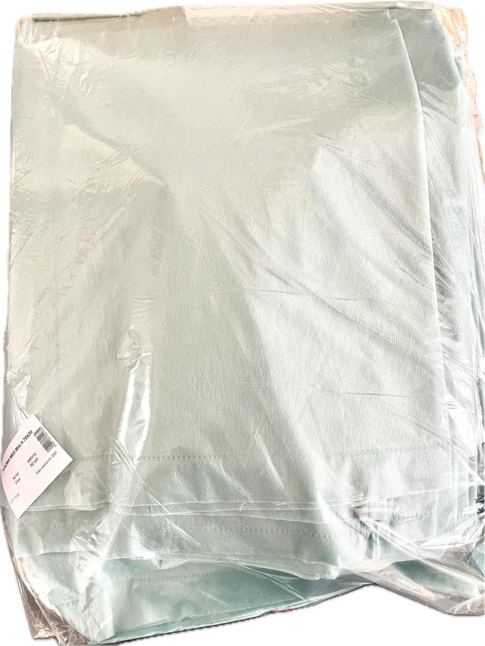 Poszewka medyczna na poduszkę, 70 x 80 cm, włóknina, kolor zielony, op. 10 szt 