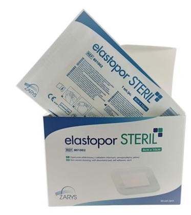 Elastopor steril opatrunek włókninowy z wkładem chłonnym, jałowy 8 x 10cm 30 szt.