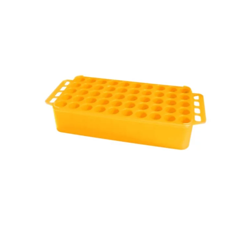 Statyw D17 z PP z uchwytami na 50 probówek Do Safety Tray żółty