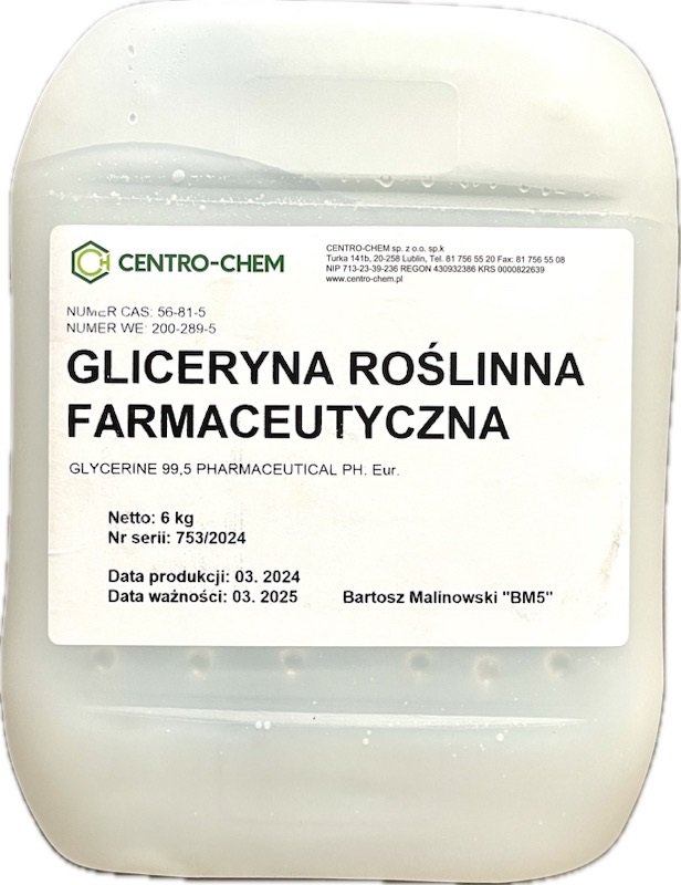 Gliceryna farmaceutyczna, karnister 5L