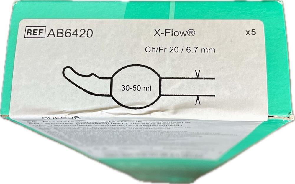 Cewnik Dufour silikonowany dwudrożny CH 20/50, zagięty,1 szt.