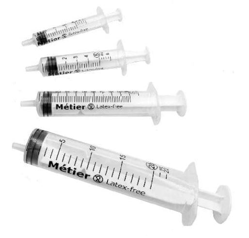 Strzykawki trzyczęściowe Luer Slip 10 ml, op. 100 szt  