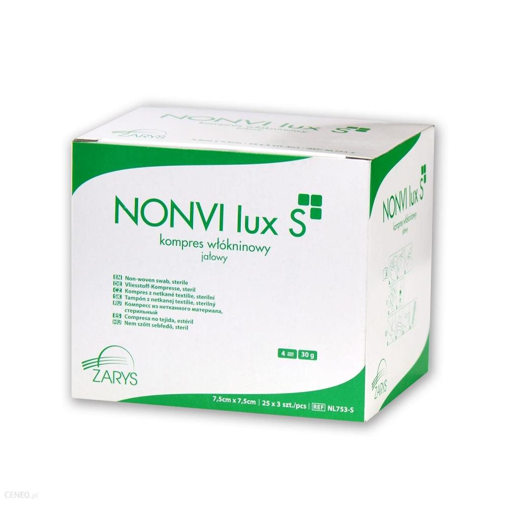 Kompres włóknikowy jałowy 5cmx5cmx3szt. 30G 4W NONVI lux S ( box a'25)