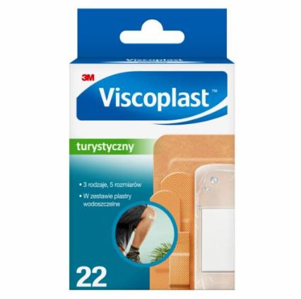 VISCOPLAST Plastry - zestaw turystyczny, 5 rozmiarów, 22 szt 