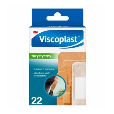 VISCOPLAST Plastry - zestaw turystyczny, 5 rozmiarów, 22 szt 