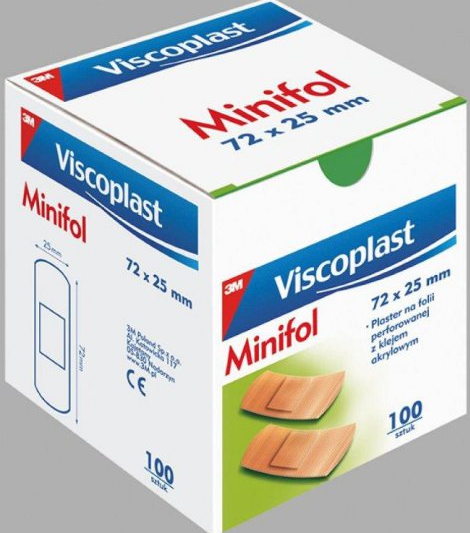 Viscoplast plastry MINIFOL 72x19mm, 100 szt.