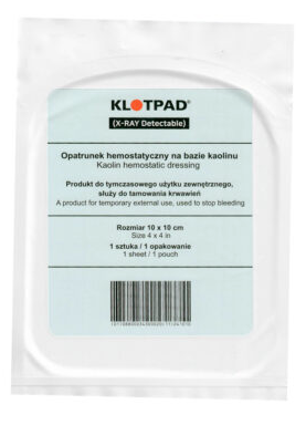 Opatrunek hemostatyczny KLOTPAD 10 x 20 cm 