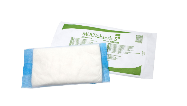 MULTIabsorb S kompres wysokochłonny 10x20cm jałowy 25 szt.