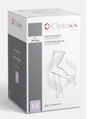 Clotosis przeciwzakrzepowe pończochy kompresyjne S 1 para