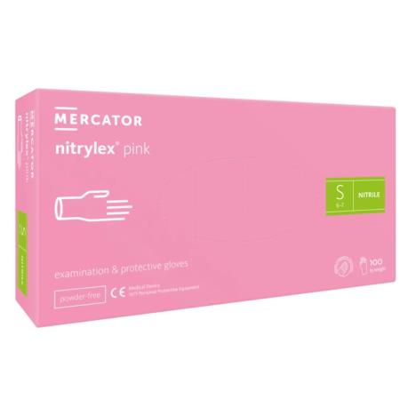 Rękawice NITRYLEX PINK, rozm. XS, op. 100 szt 