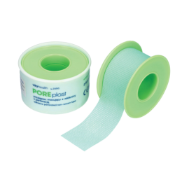 VitaHealth POREplast - Przylepiec mocujący z włókniny z perforacją, zielony, 2,5cm x 5m