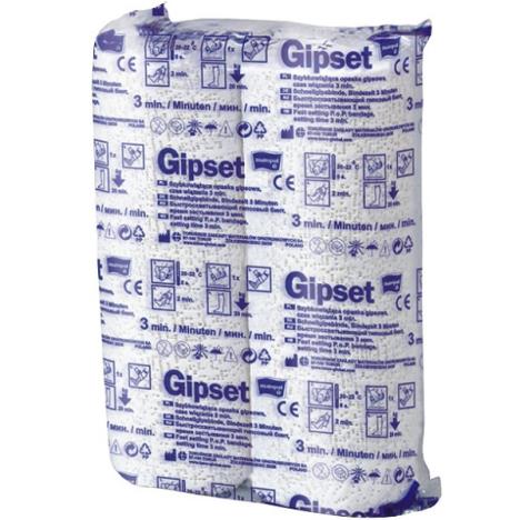 GIPSET opaska gipsowa szybkowiążąca 8 cm x 3 m, jałowa 2 szt.