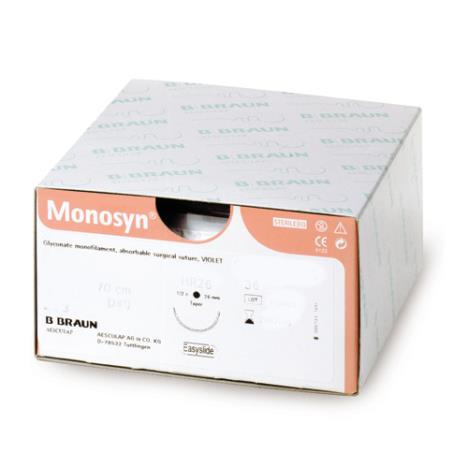 Monosyn®3/8 koła 4/0 (31,5) DS 16, 70cm- bezbarwny - wchłanialne -36 szt.