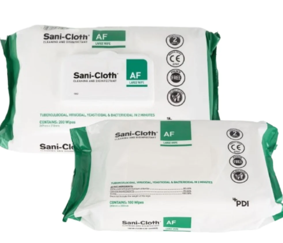 PDI Sani Cloth AF bezalkoholowe chusteczki do dezynfekcji powierzchni i sprzętu 100 szt 