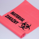 Worki na odpady medyczne i zakaźne Biohazard 120 litrów, czerwone  -10szt.
