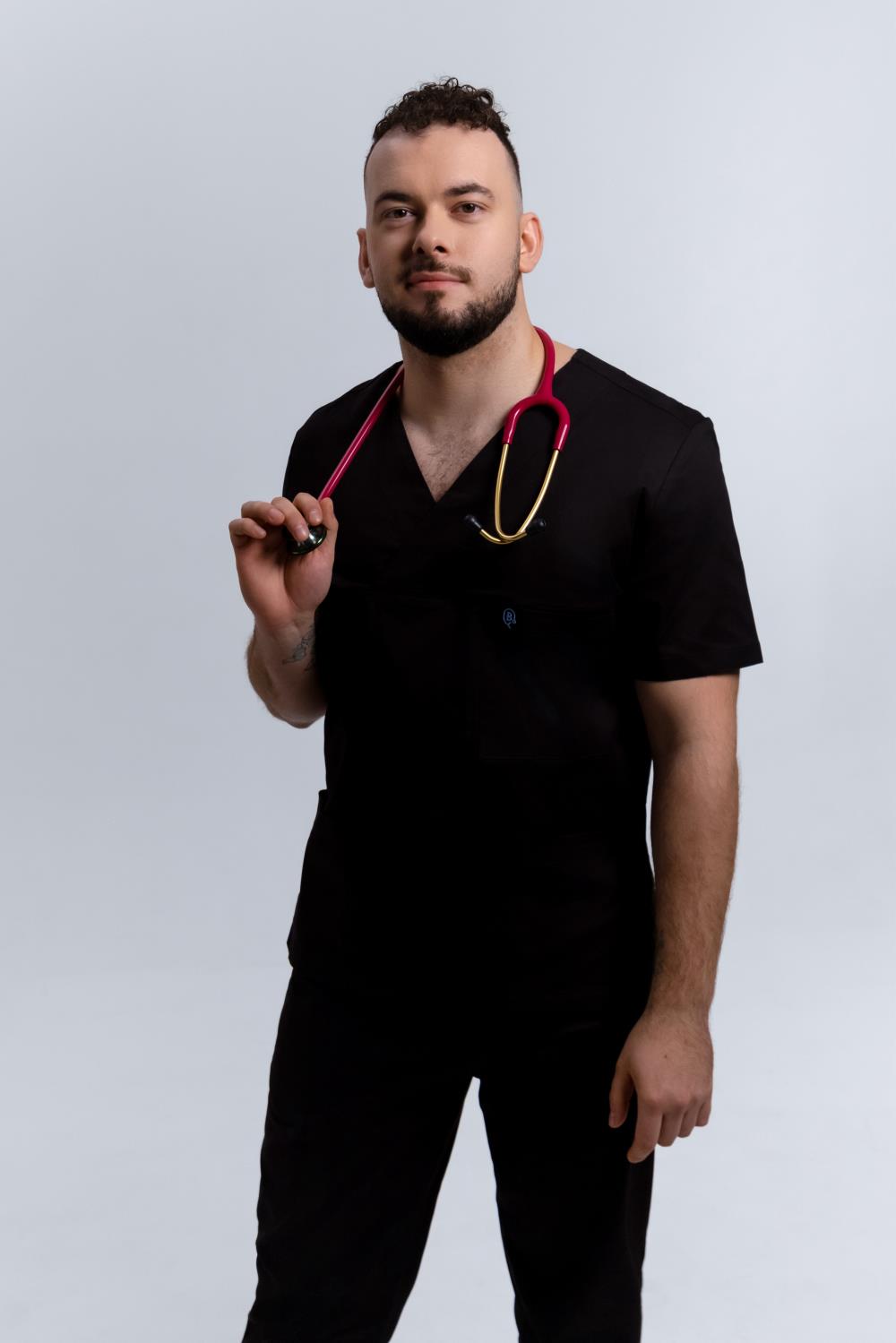 Bluza Medyczna Męska Totally Black XXL