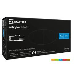 Rękawice NITRYLEX PF czarne, rozm. M, 100 szt.