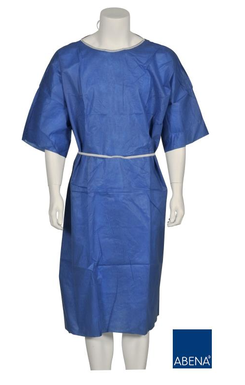 Koszula dla pacjenta z krótkim rękawem niebieska XL/XXL (10 szt.).
