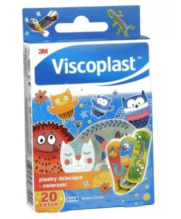 Viscoplast Plastry Dziecięce zwierzaki 20 szt. 