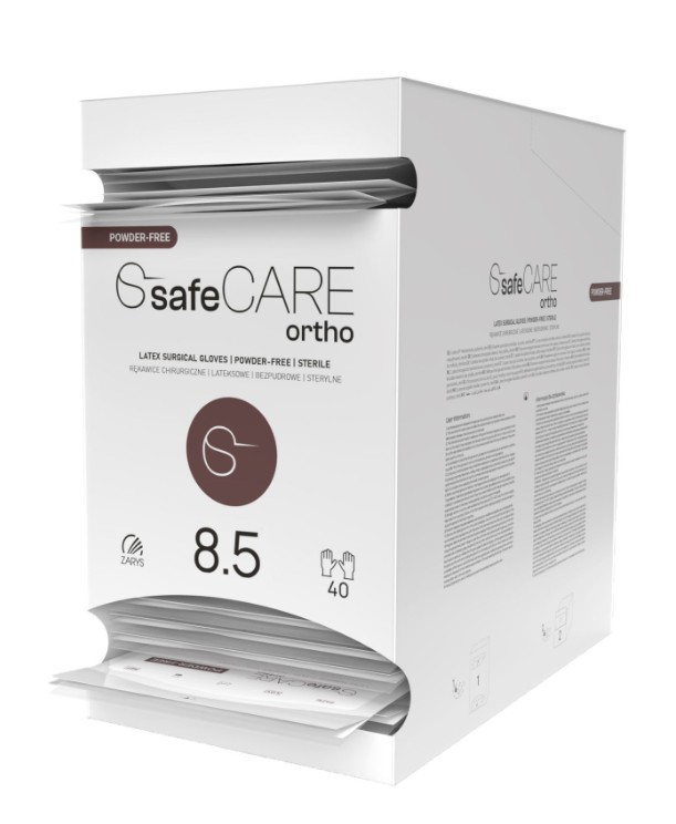 safeCARE ortho-rękawice chirurgiczne, lateks PF, sterylne, 8.5, 1 para