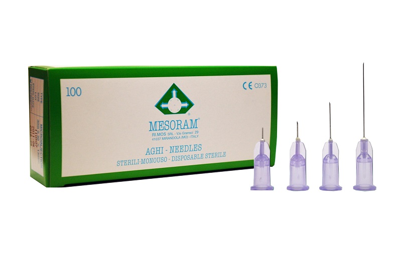 Igły do mezoterapii MESORAM 0,3 x 25 mm , 30 G - 100 szt.