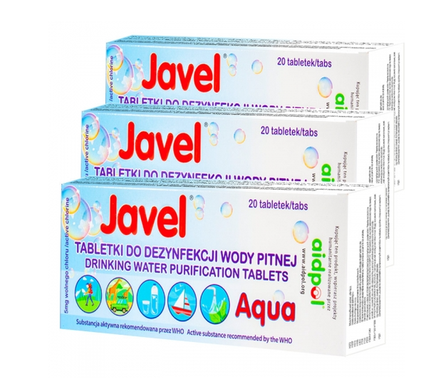 Tabletki do Uzdatniania Wody Pitnej Javel Aqua 20 szt