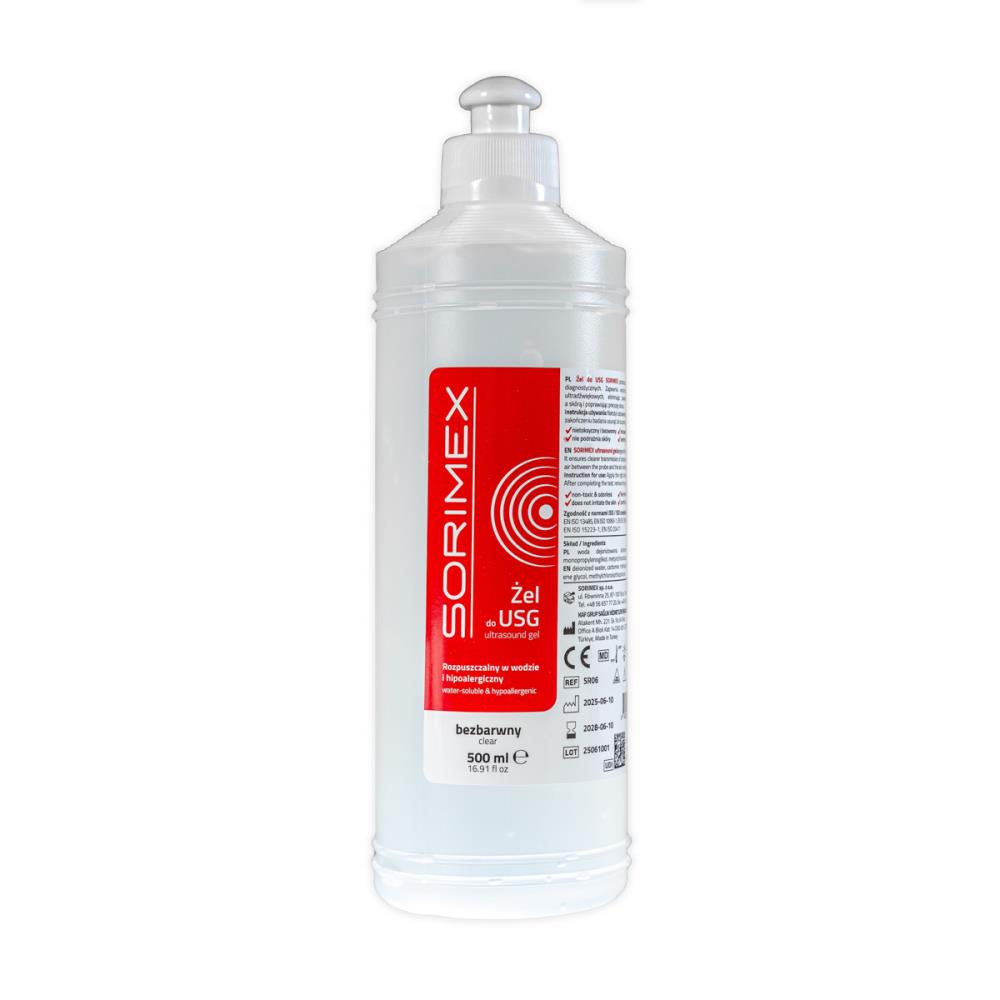Żel do USG bezbarwny SORIMEX 500 ml 