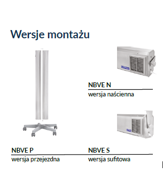 Lampa bakteriobójcza przepływowa dwufunkcyjna NBVE 110/110 NLRC  