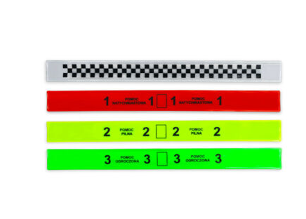 Komplet opasek do segregacji medycznej TRIAGE (4 kolory)