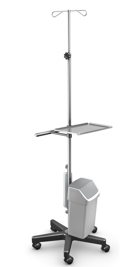 Stojak na kroplówki z listwą zasilającą i półeczką SK-01 