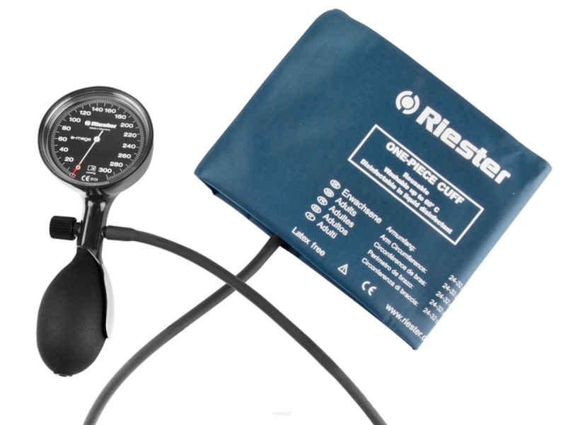 Ciśnieniomierz zegarowy Riester E-mega czarny